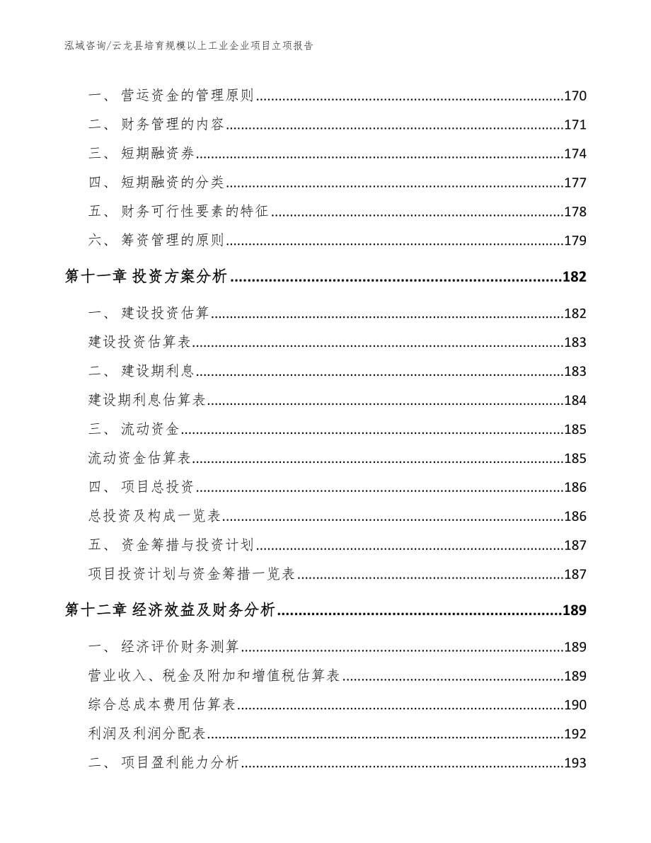 云龙县培育规模以上工业企业项目立项报告_模板范文_第5页
