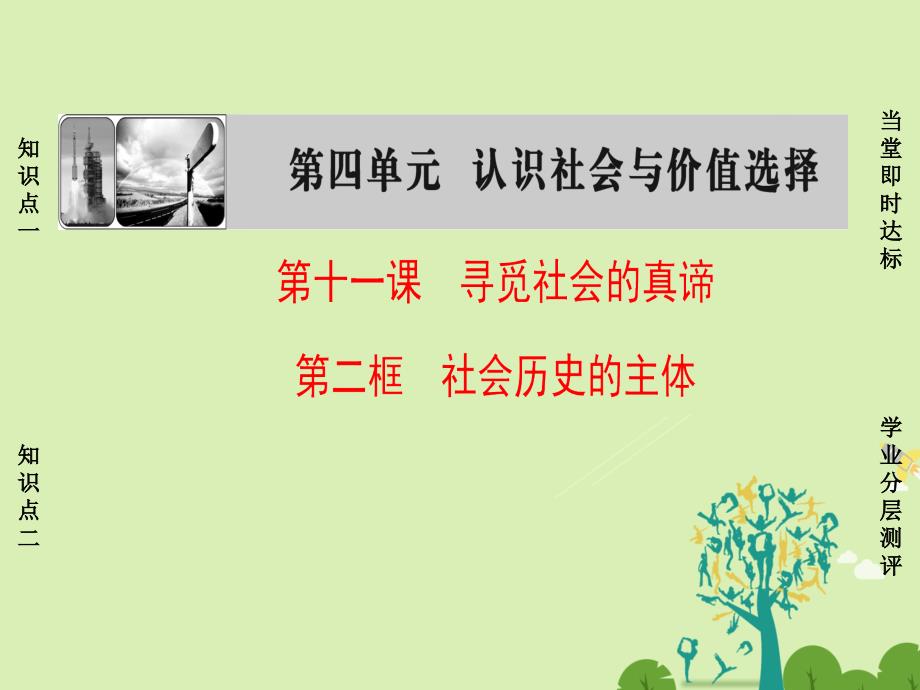 2016-2017学年高中政治第4单元认识社会与价值选择第11课寻觅社会的真谛第2框社会历史的主体课件新人教版必修4.ppt_第1页