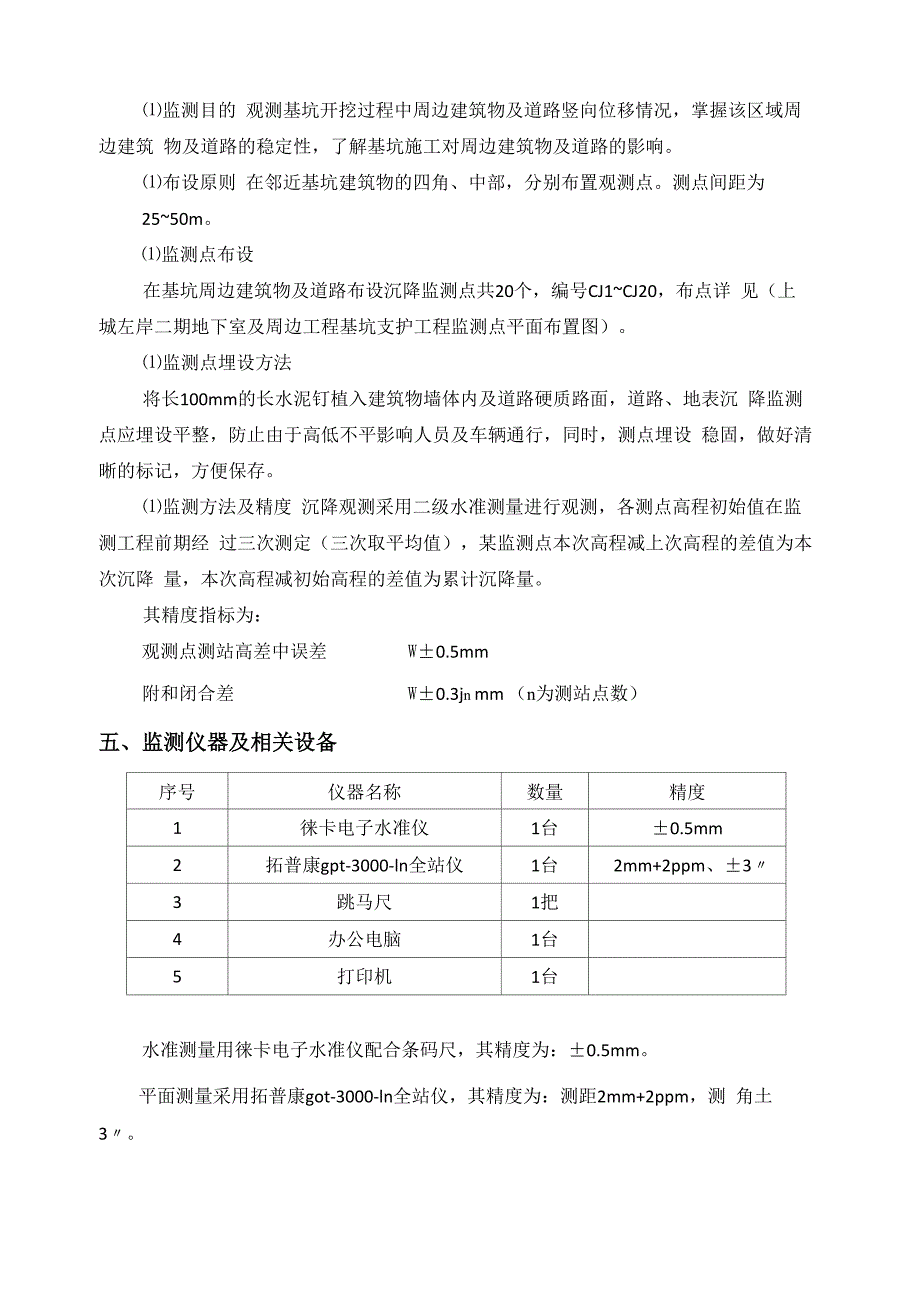 基坑支护工程监测方案_第4页