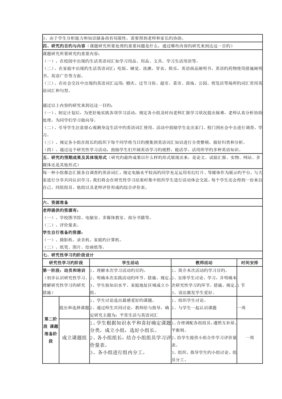 研究性学习方案设计英语.doc_第2页