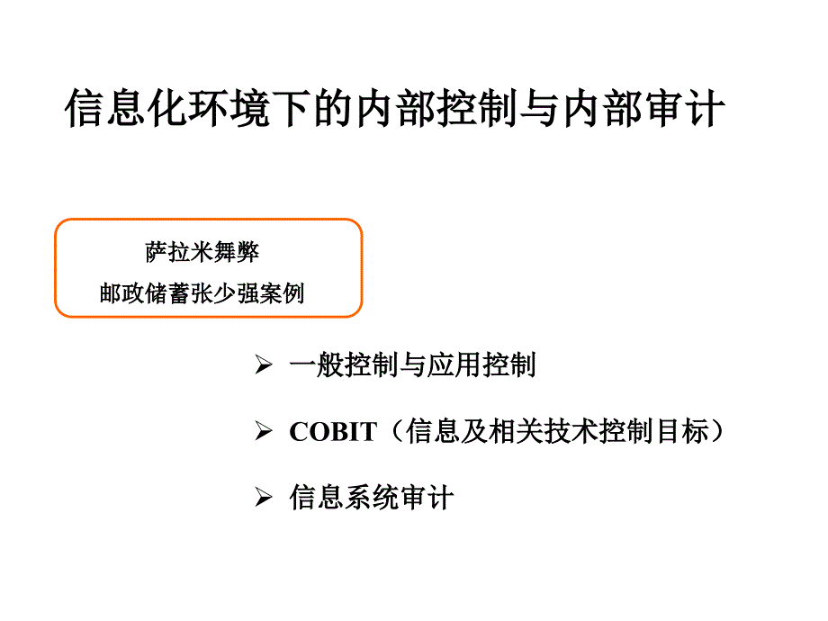 内部审计：信息系统内部控制与审计_第1页