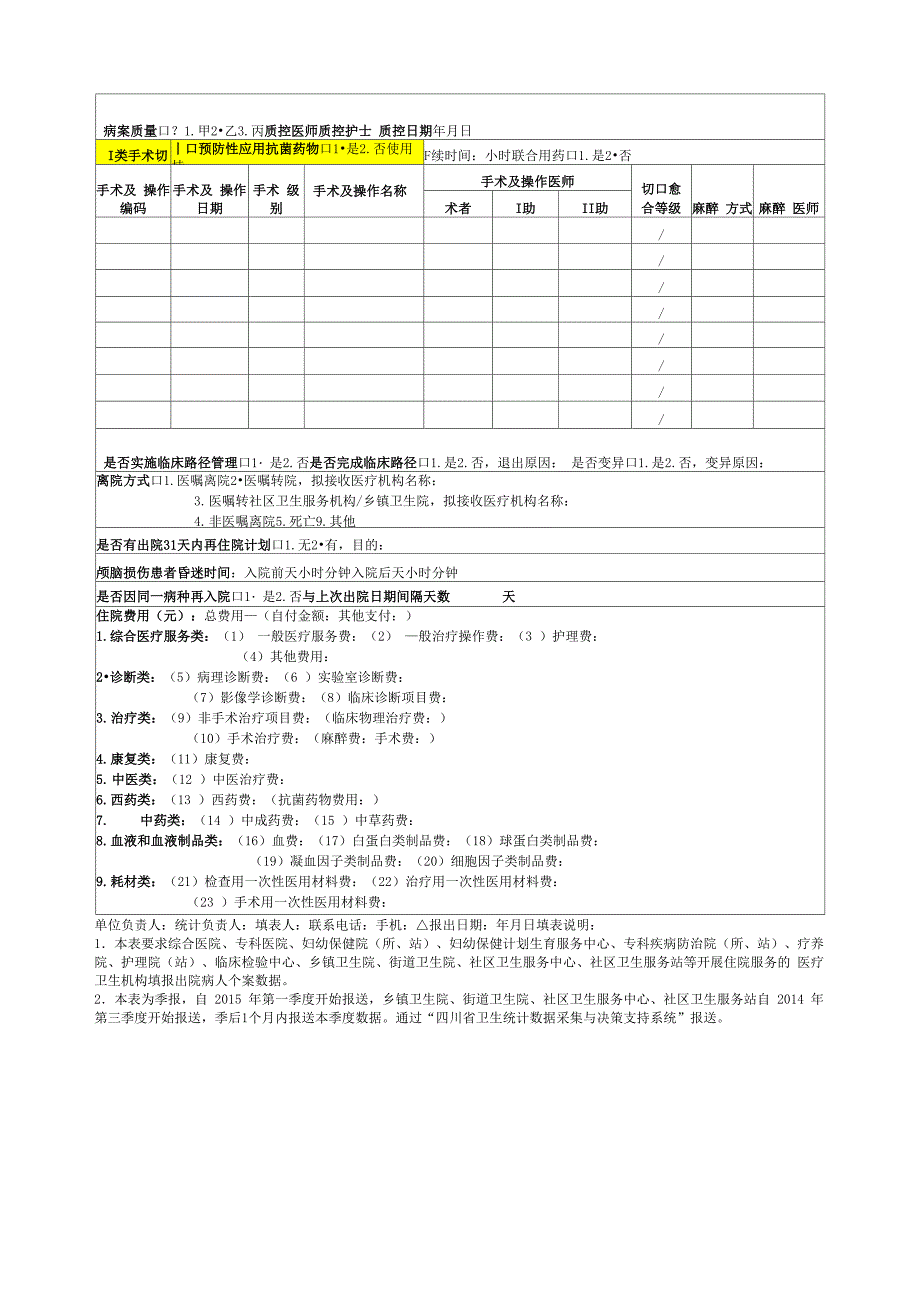 2014年新版住院病案首页及填报说明(西医)_第2页