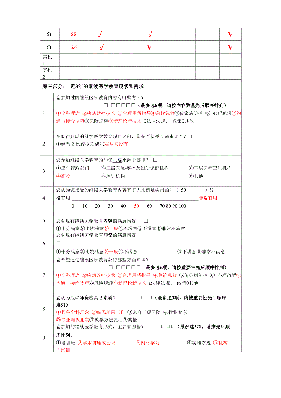 基层全科医生继续医学教育现状及需求调查问卷_第3页