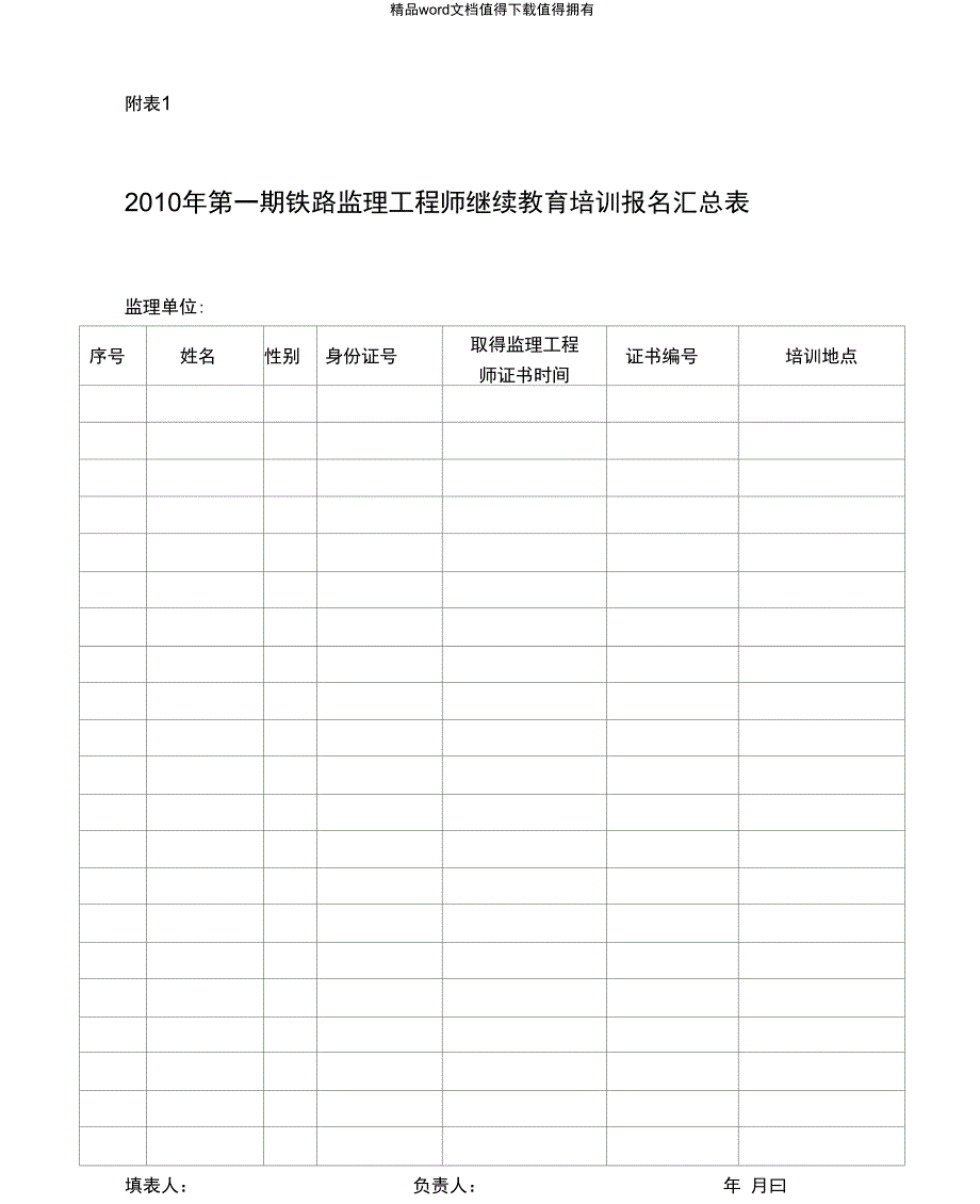 铁路监理工程师继续教育培训流程及要求_第1页