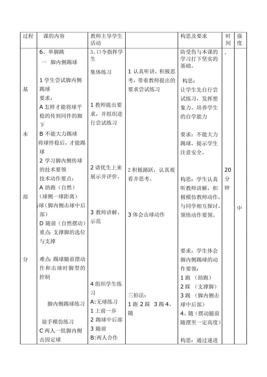 脚内侧踢球教学设计新_第5页