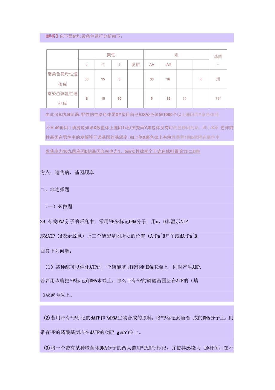 2016全国高考理综生物试题及解析_第4页