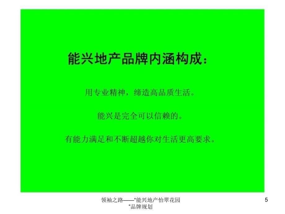 领袖之路能兴地产怡翠花园品牌规划课件_第5页