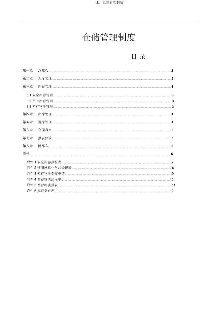 工厂仓储管理制度.docx_第1页