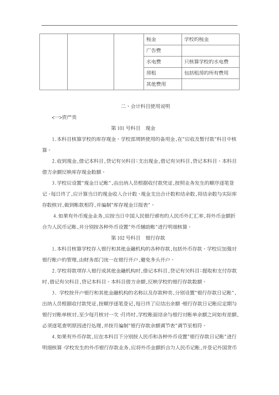 美佛儿国际学校会计科目与会计核算制度_第4页