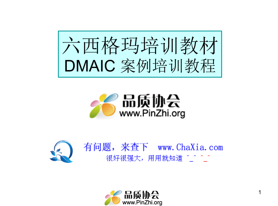 六西格玛6sigma培训教材DMAIC案例培训教程_第1页