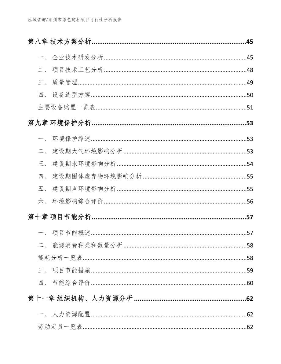 莱州市绿色建材项目可行性分析报告模板参考_第5页