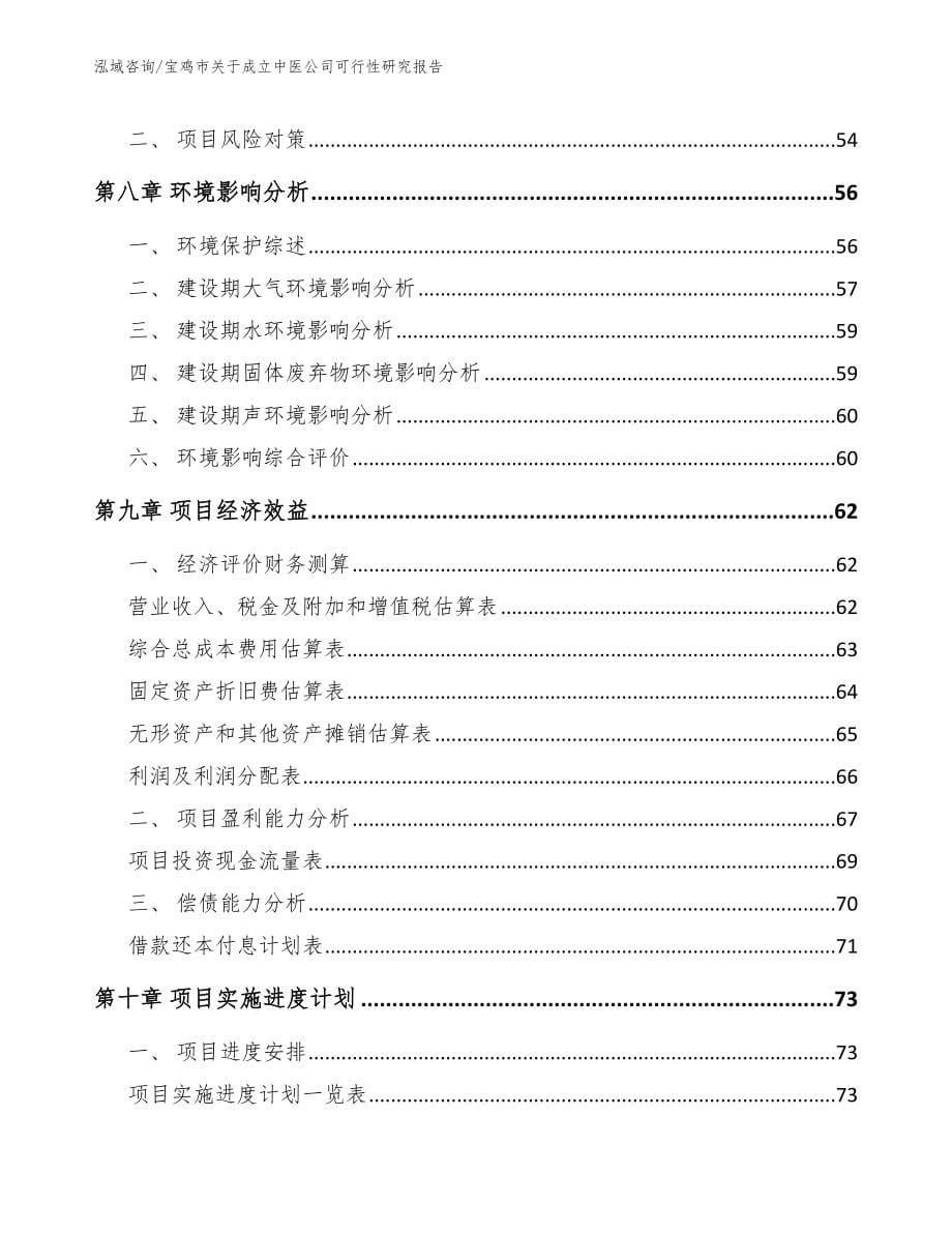 宝鸡市关于成立中医公司可行性研究报告_第5页