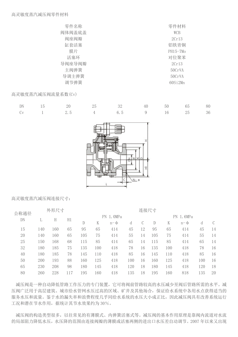 法兰高灵敏度蒸汽减压阀YG43H.doc_第2页