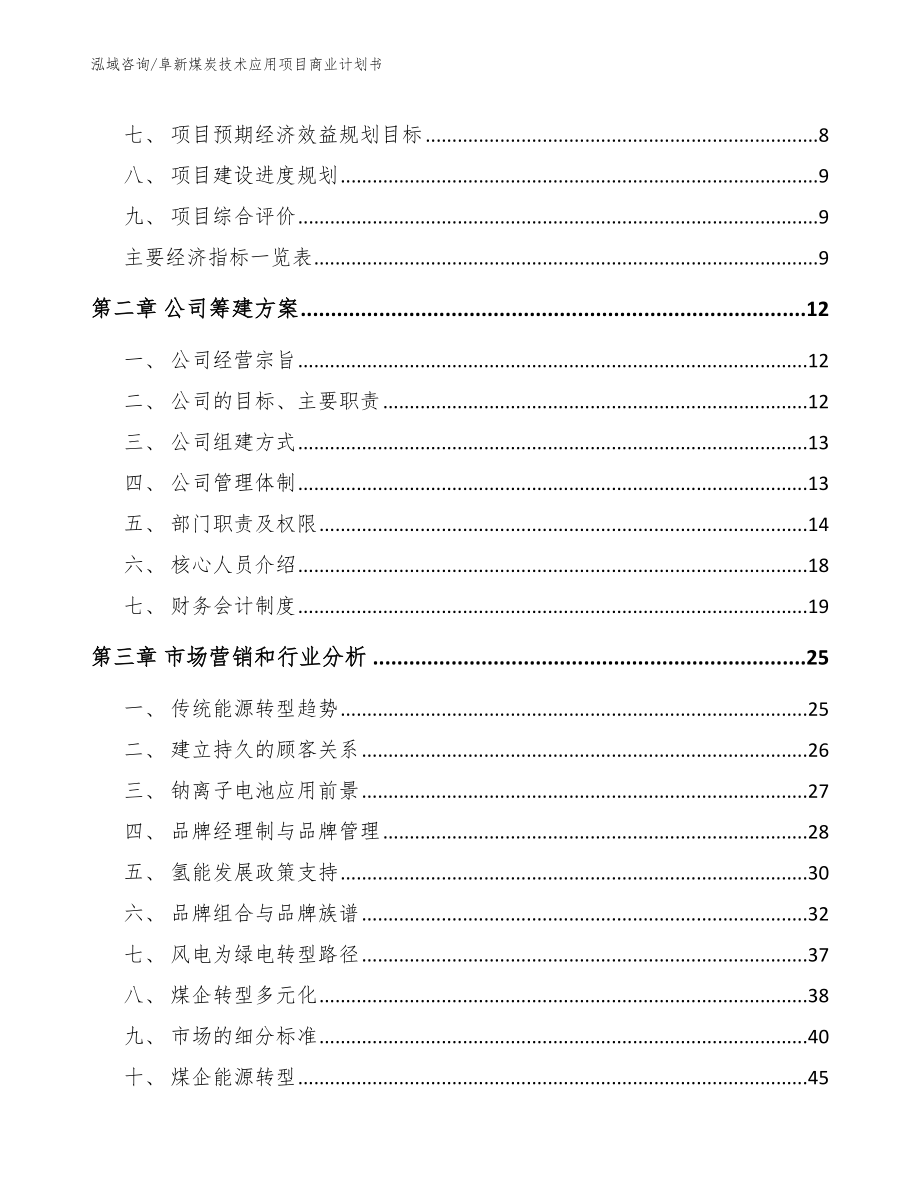 阜新煤炭技术应用项目商业计划书【模板参考】_第3页