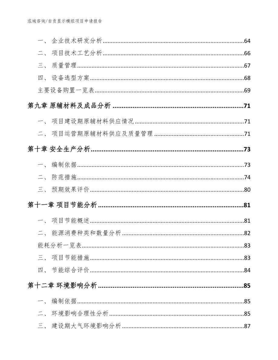 自贡显示模组项目申请报告范文模板_第4页