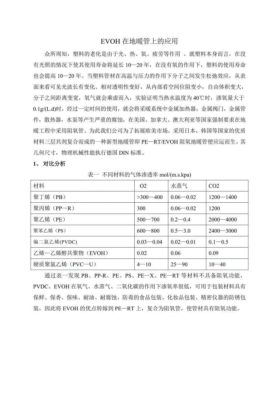 EVOH在地暖管上的应用_第1页