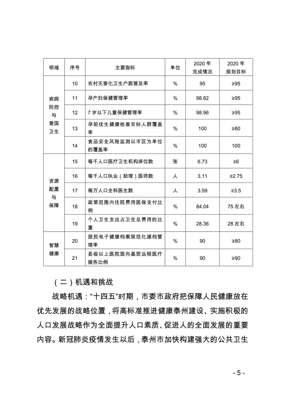 泰州市“十四五”卫生健康发展规划.doc_第5页