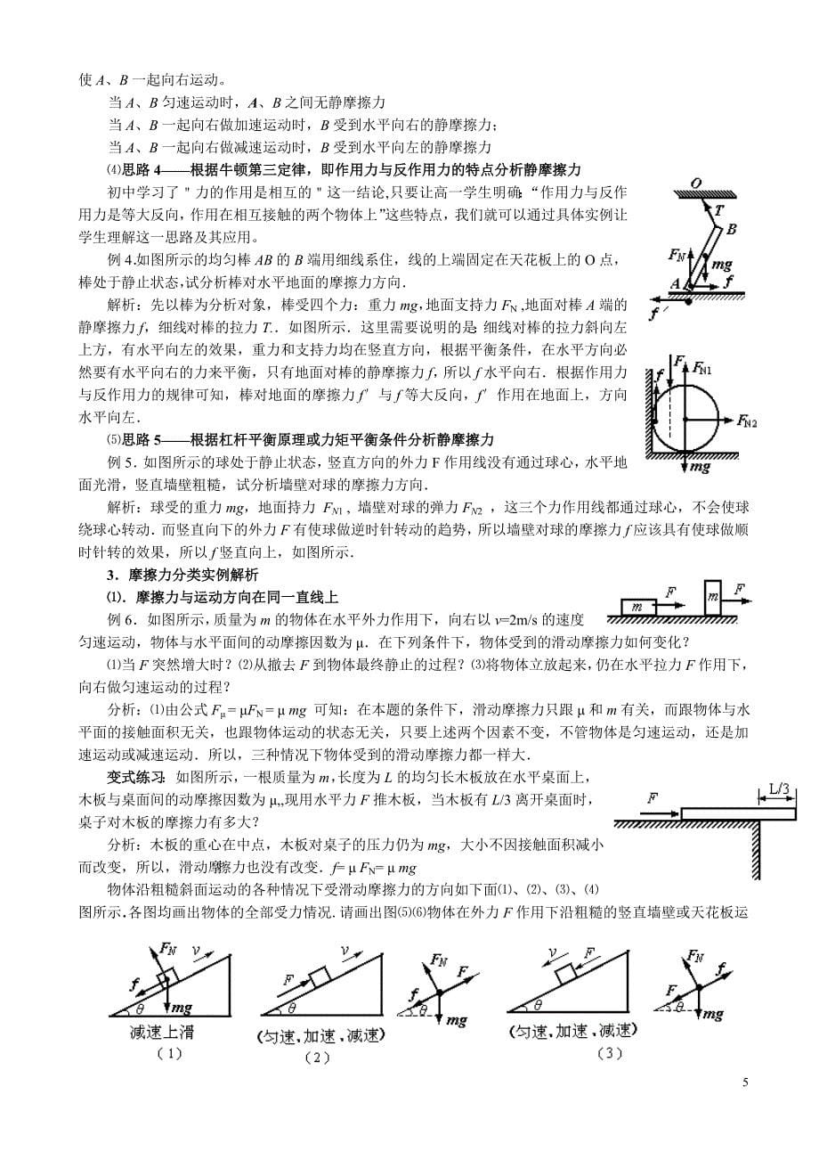 受力分析专题训练_第5页