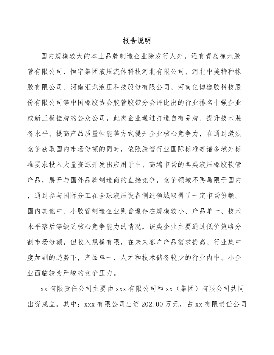 河南关于成立橡胶软管公司可行性研究报告_第2页