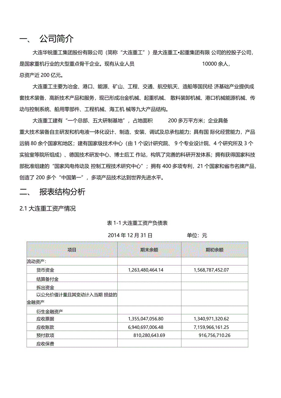 大连华锐重工集团股份有限公司报表分析2_第2页