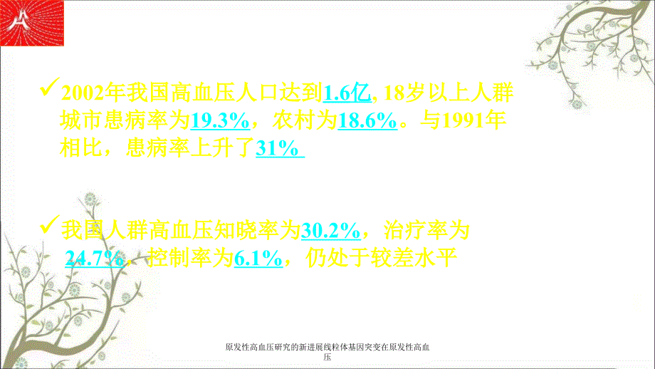 原发性高血压研究的新进展线粒体基因突变在原发性高血压课件_第3页