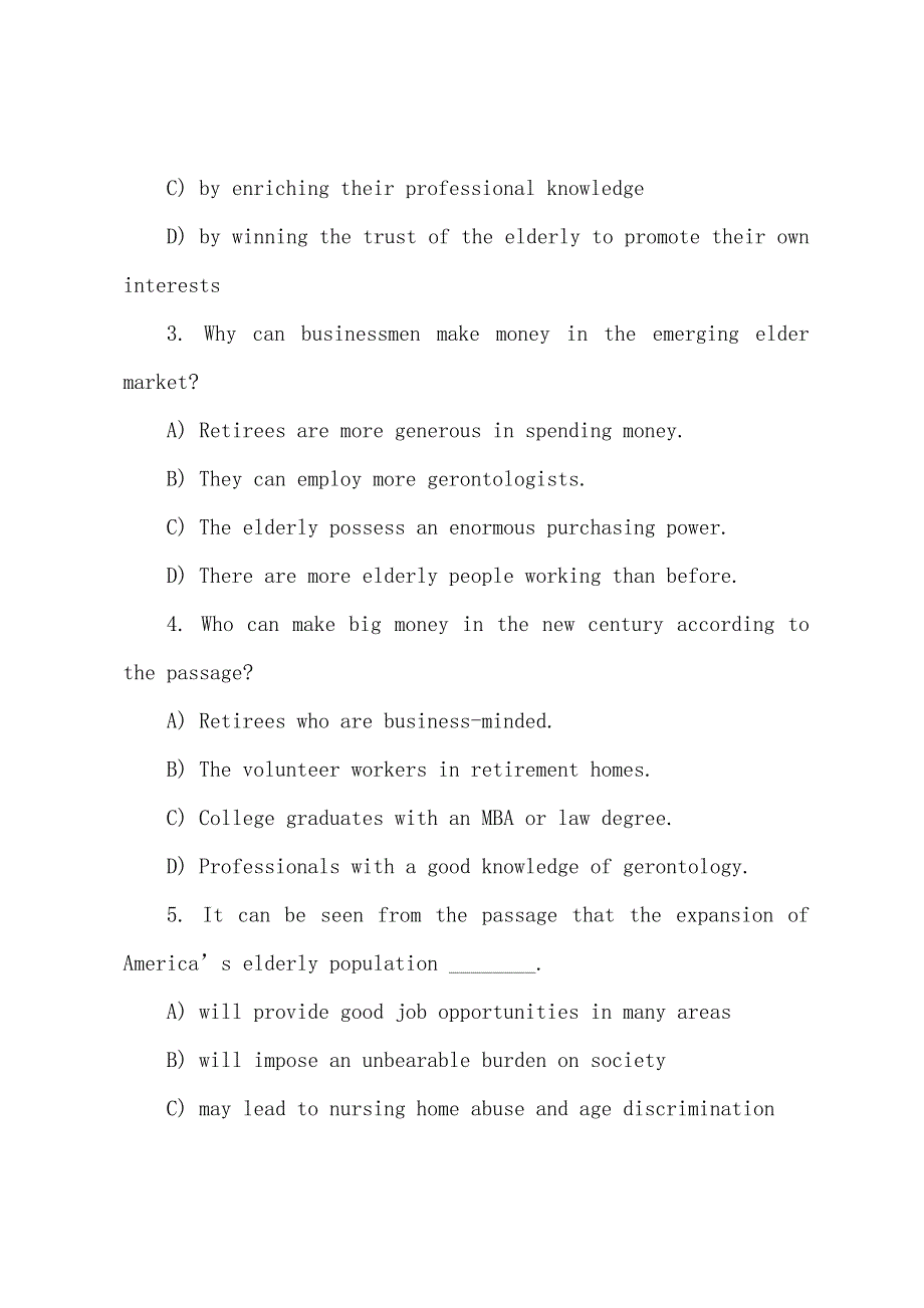 2022年12月英语四级阅读冲刺练习及答案(26).docx_第3页