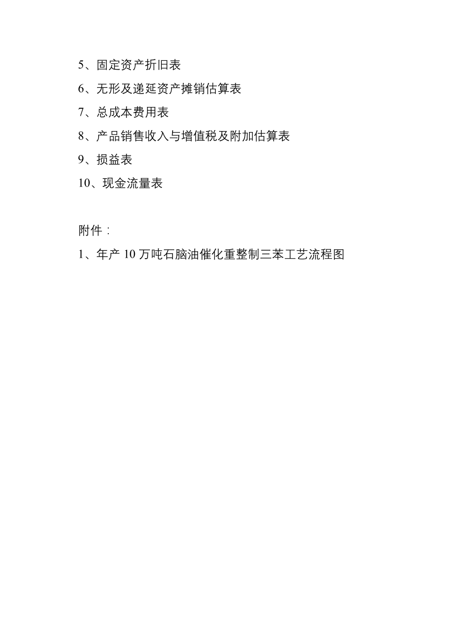 年产10万吨石脑油催化重整制三苯新建项目建设可行性研究报告_第4页