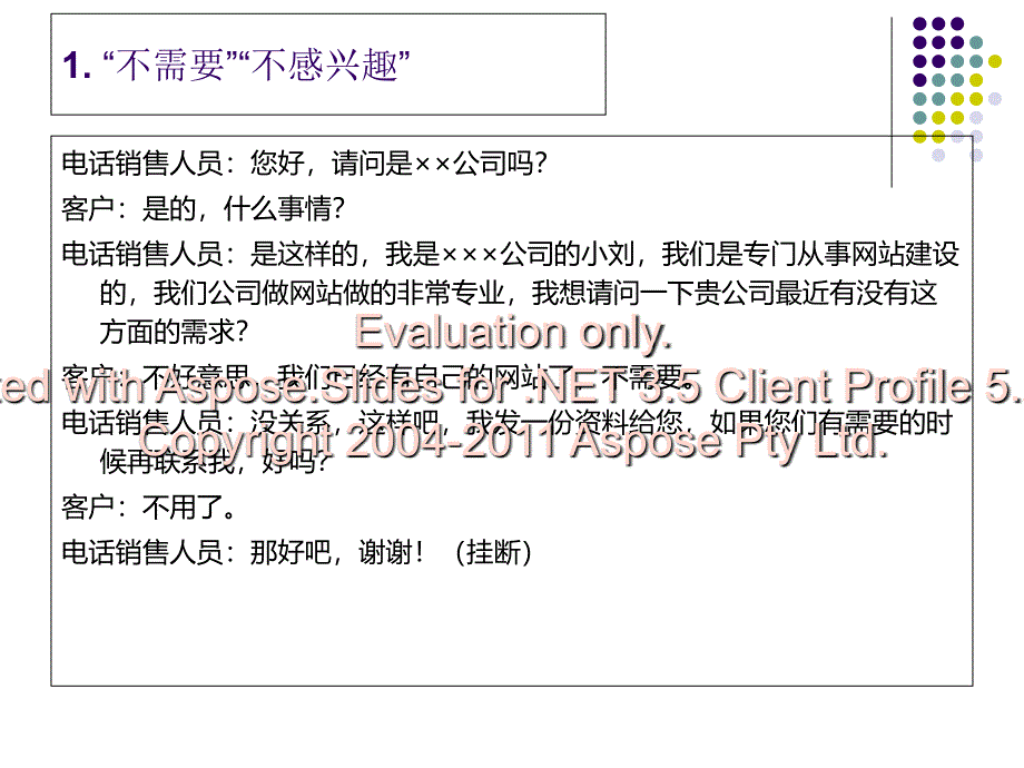 电话销售常见问题举例及解答.ppt_第4页