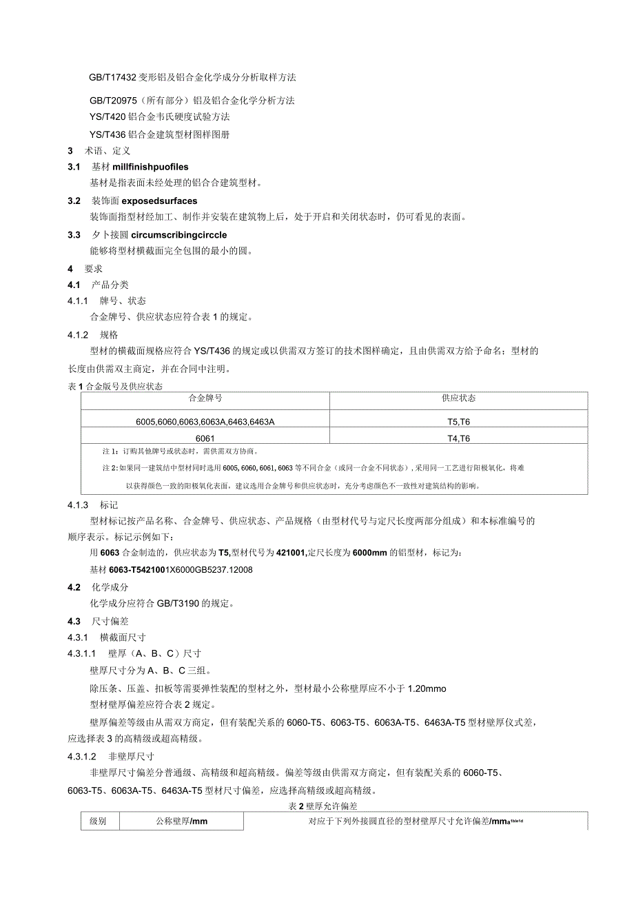 铝合金型材及产品检验标准_第2页