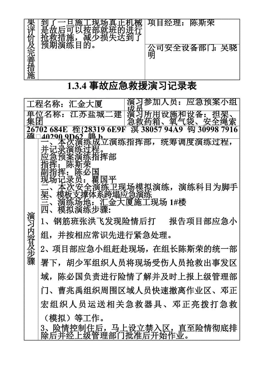 事故应急救援演习记录表(1)最新文档_第5页