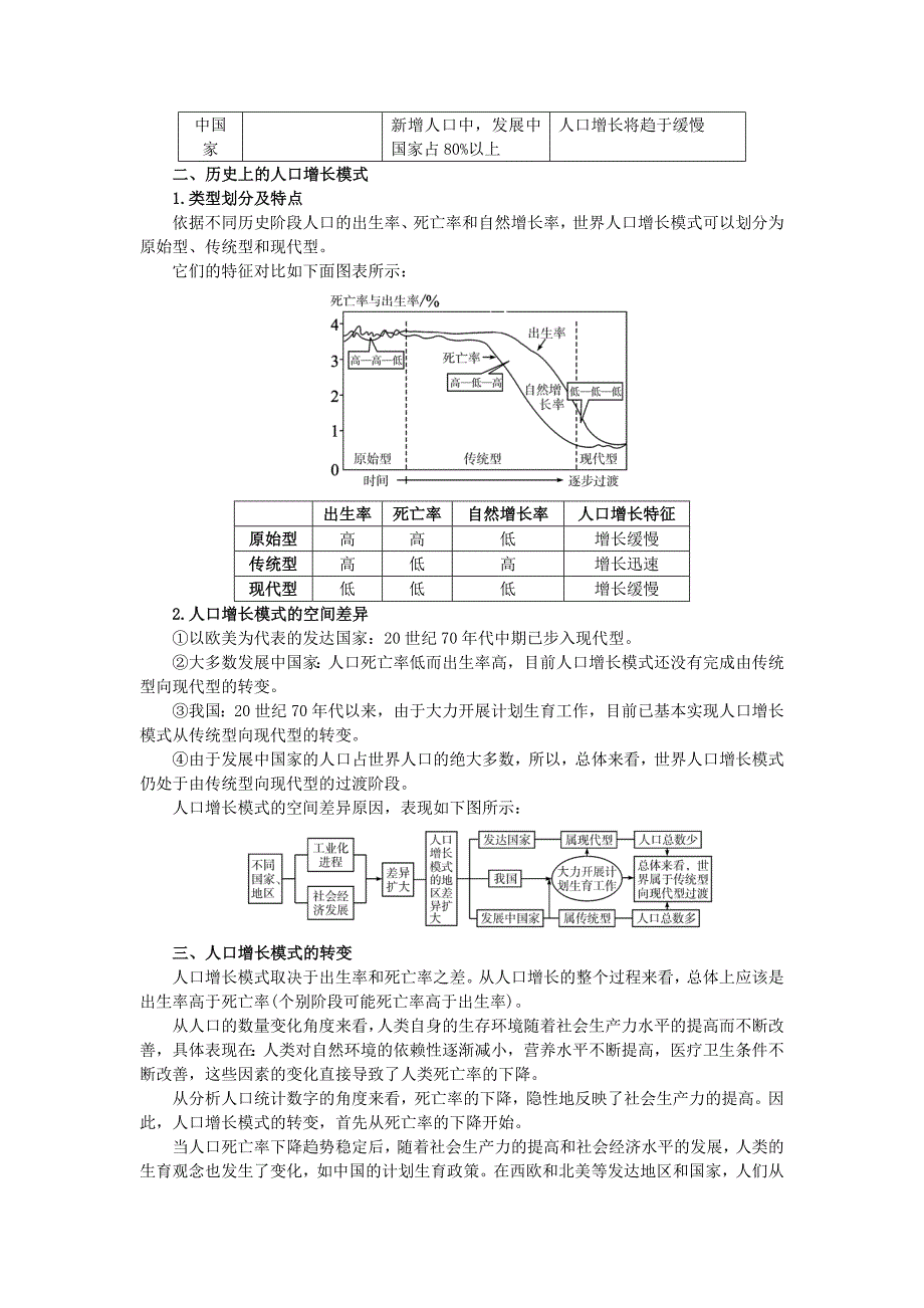 地理人教版必修2课堂探究学案：第一章第一节 人口的数量变化 Word版含解析_第2页