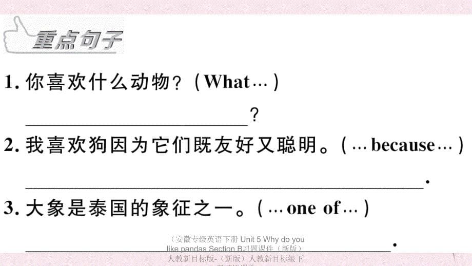 专级英语下册Unit5WhydoyoulikepandasSectionB习题课件新版_第5页