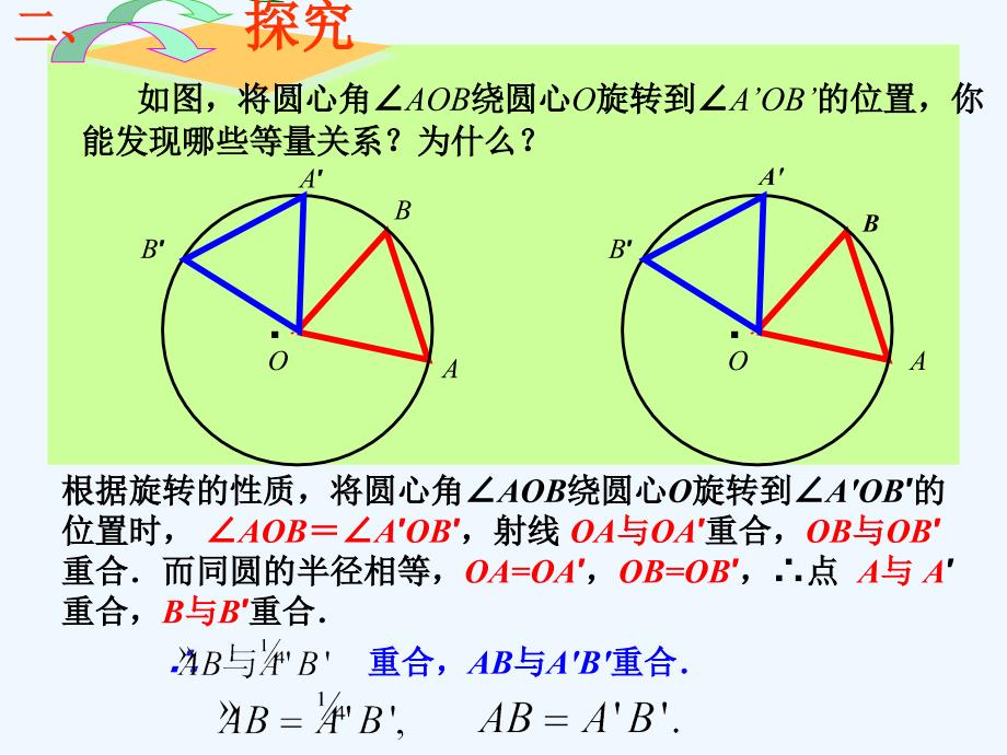 九年级数学上册24.1.3弧弦圆心角之间的关系课件人教新课标版_第3页