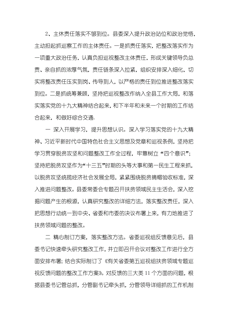 某县扶贫领域巡视问题清单及整改方法_第2页