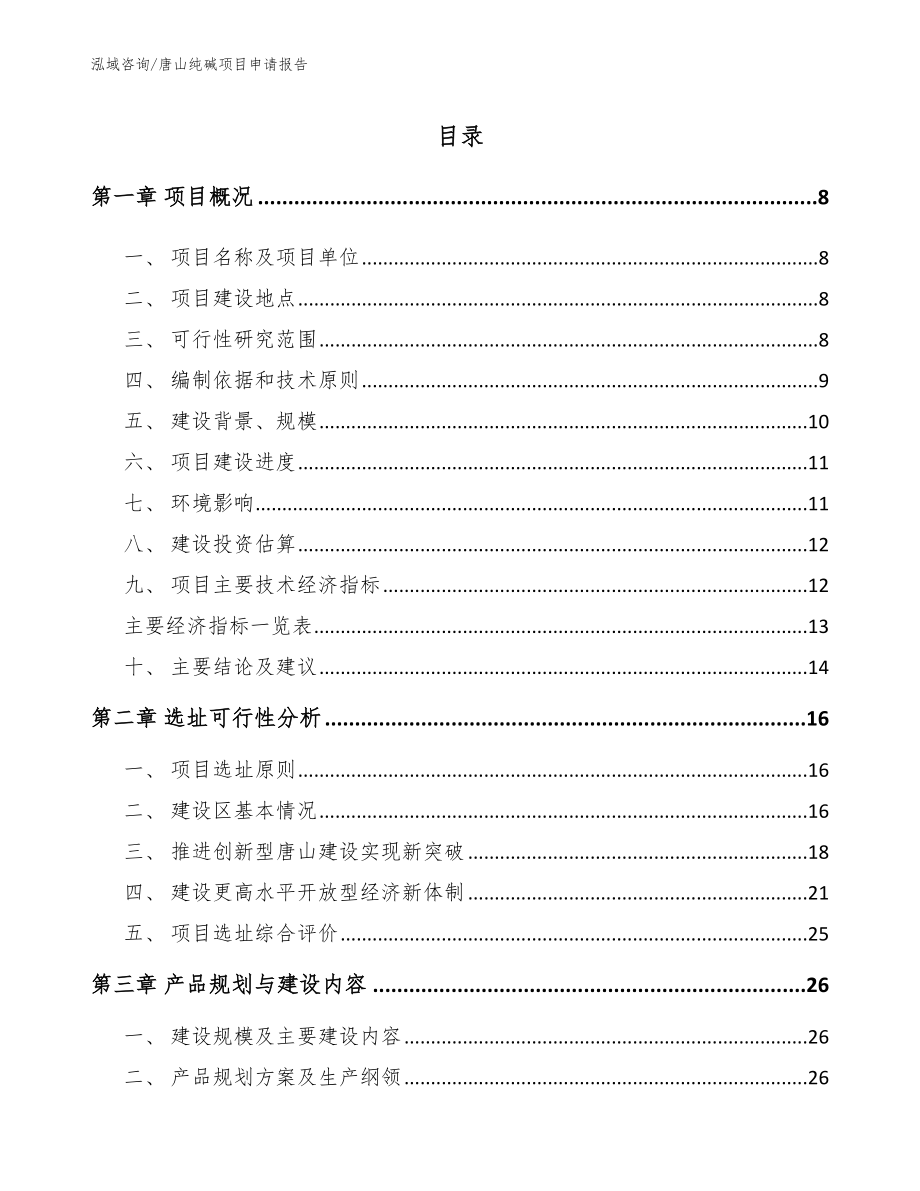 唐山纯碱项目申请报告_模板参考_第2页