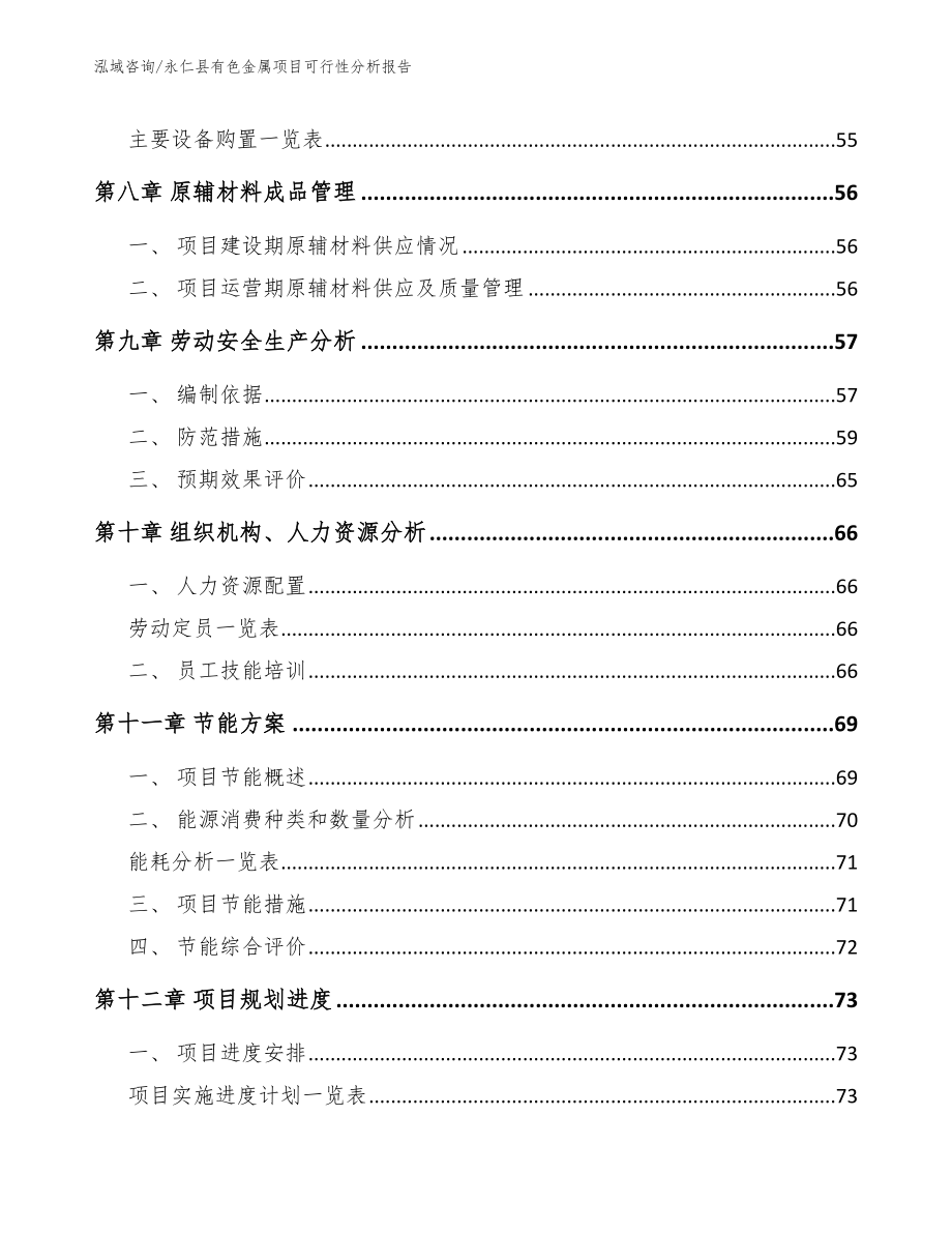 永仁县有色金属项目可行性分析报告_第4页