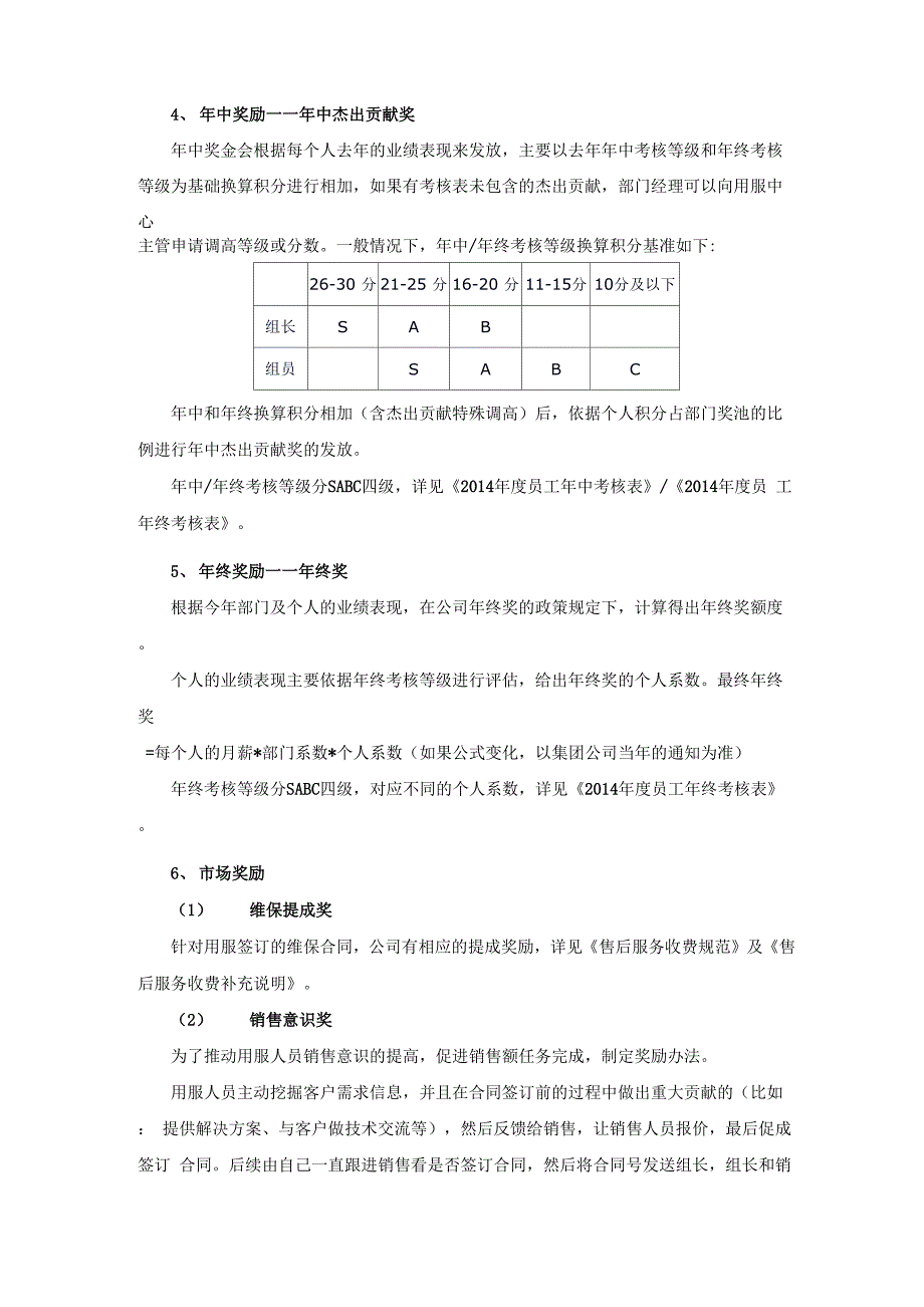 用户服务中心考核、激励制度_第3页