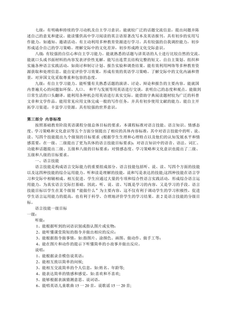 小学英语新课标内容_第4页