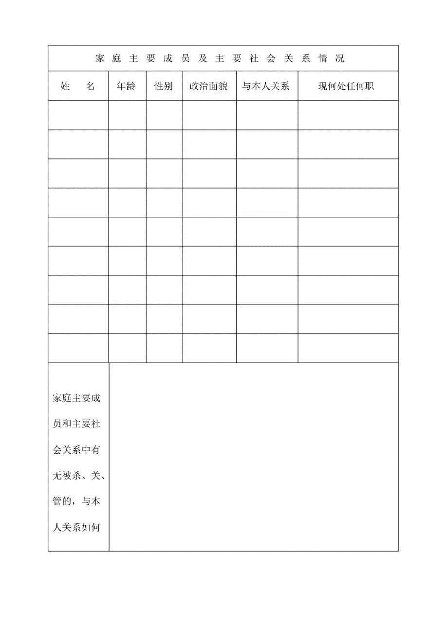 高等学校毕业生登记表(空白模板)_第5页