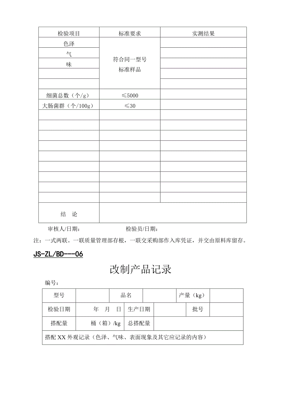 【管理精品】质量表单_第2页