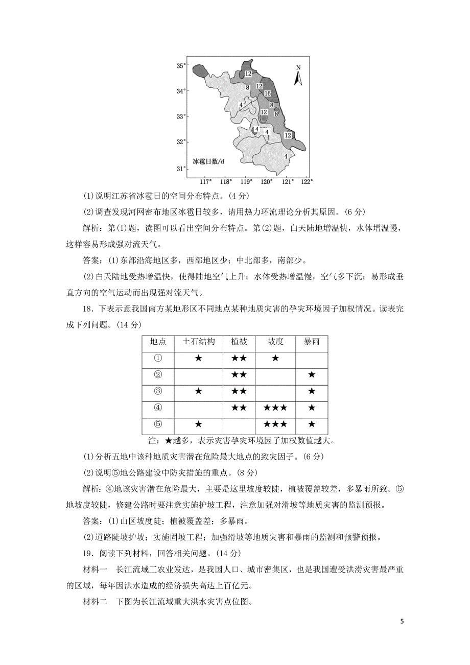 高中地理阶段验收评估四防灾与减灾含解析湘教版选修50518115_第5页