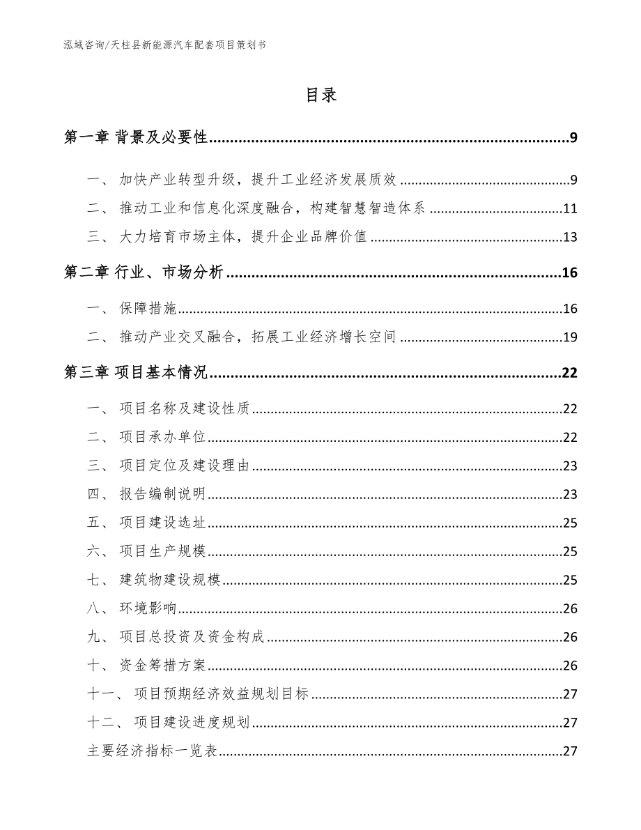 天柱县新能源汽车配套项目策划书【范文模板】_第2页