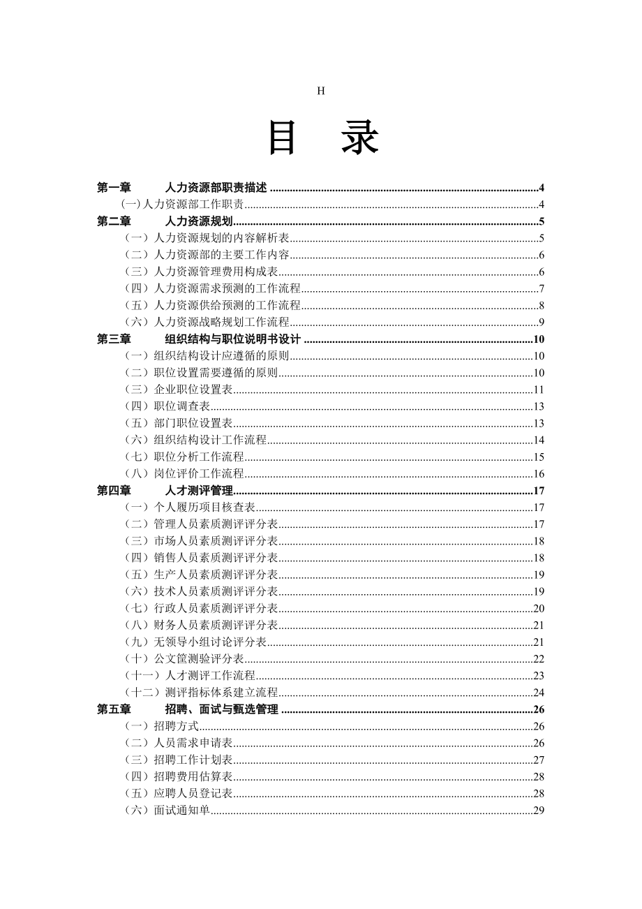 人力资源测评表_第1页