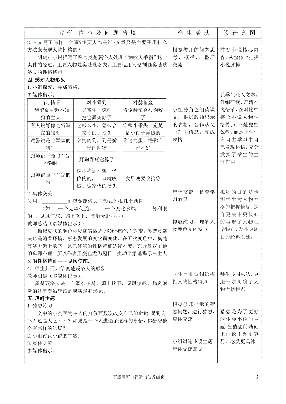 人教版九年级教案7、变色龙.doc_第2页