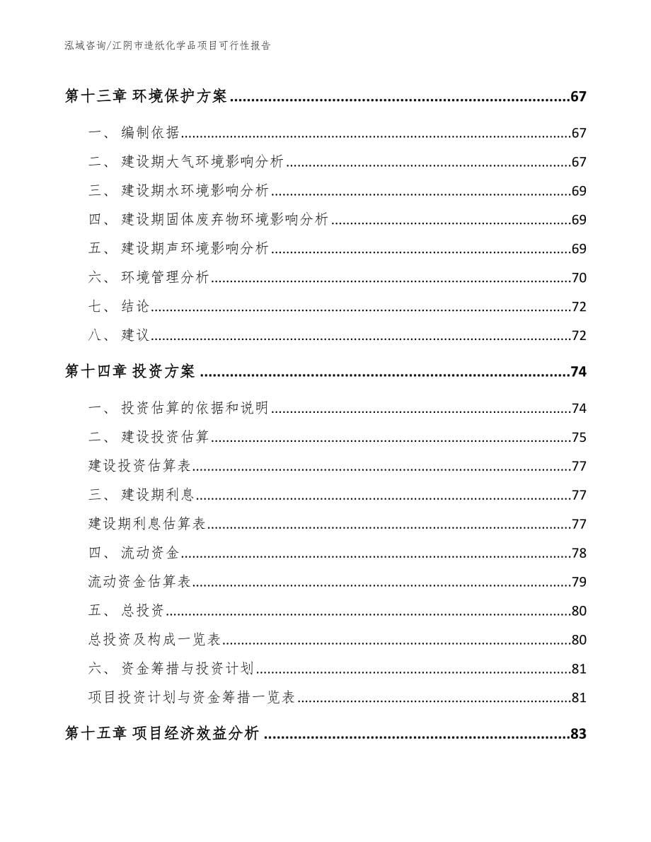 江阴市造纸化学品项目可行性报告_第5页