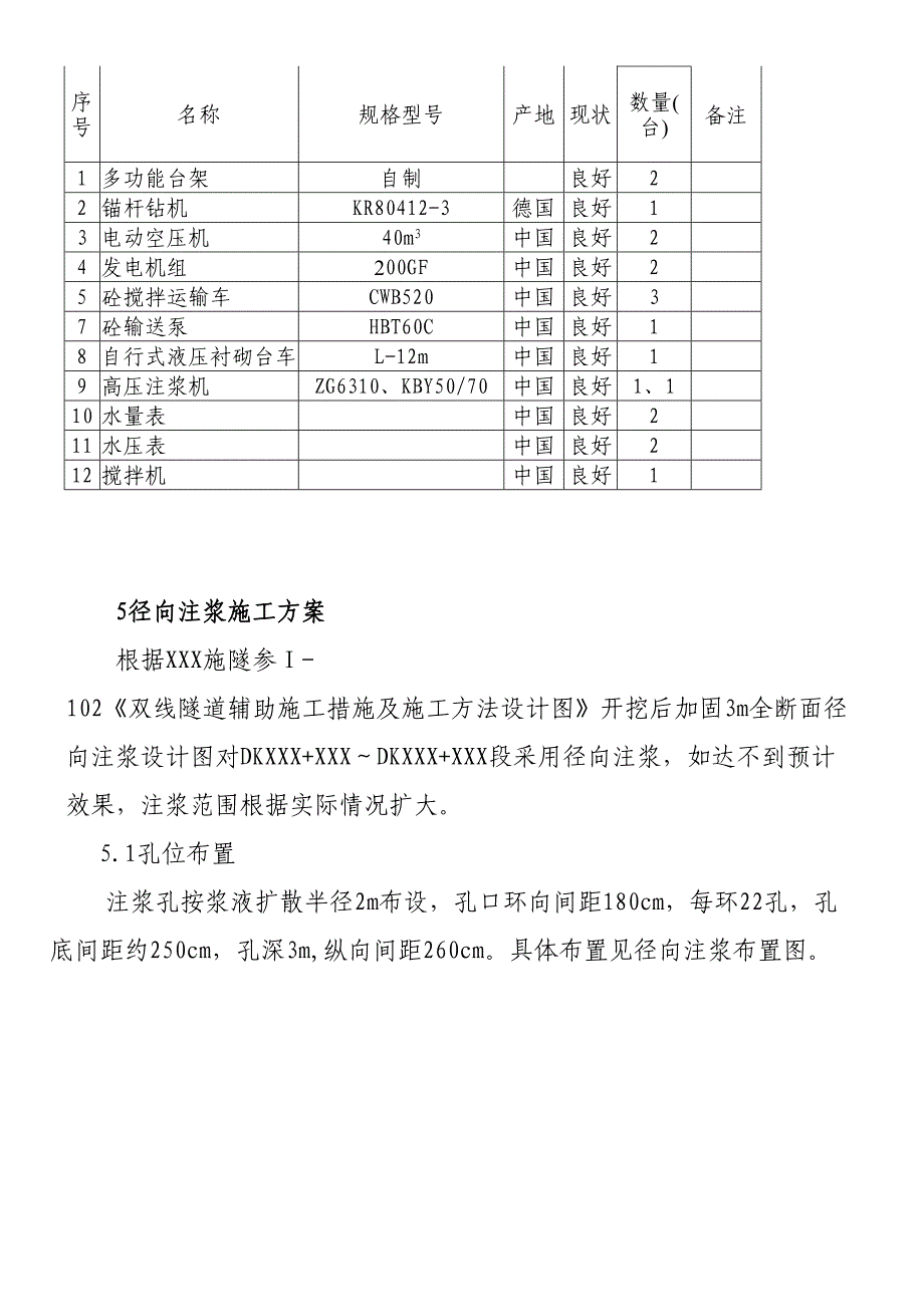 bXXX隧道径向注浆施工方案_第3页