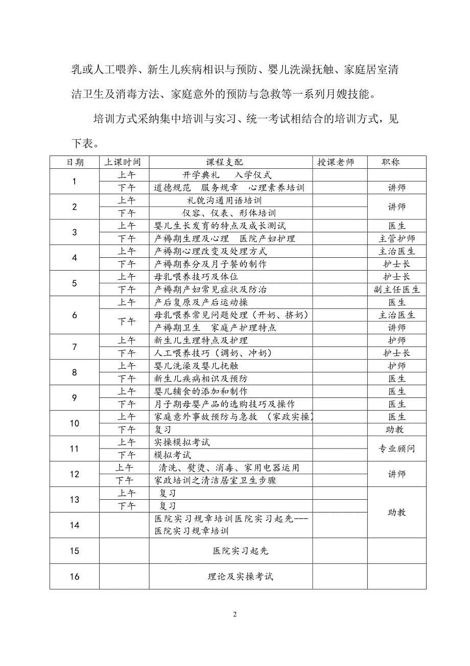 省月嫂培训计划---shangchuan_第2页