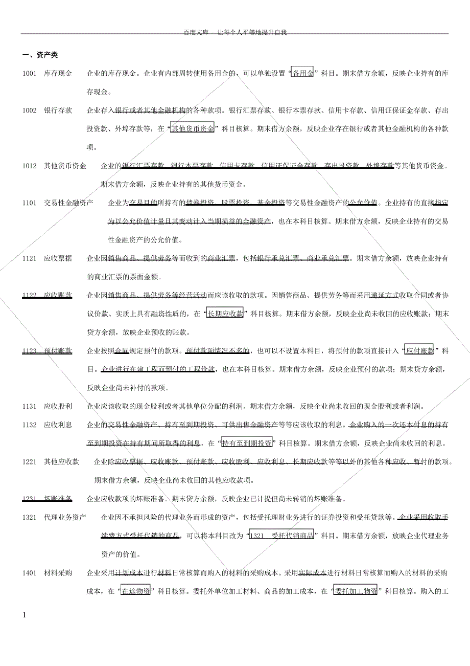 新会计准则常用会计科目表经典注释(手打版_值得收藏)_第1页