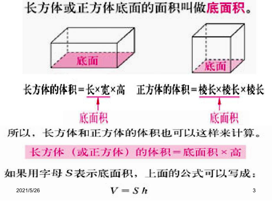 人教版五年级下册第三单元长方体正方体的统一的体积计算公式PPT优秀课件_第3页