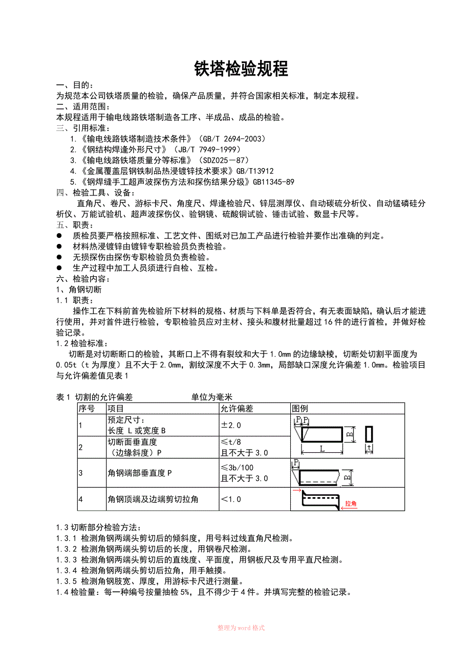 输电线路铁塔检验规程_第2页